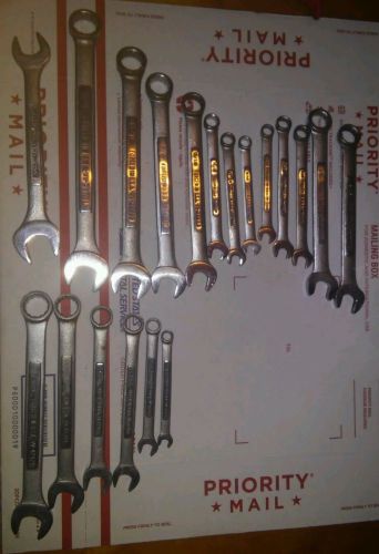 Lot of 19 VV Craftsman Combination Hand Wrench Lot. 6 Metric &amp; 13 Standard