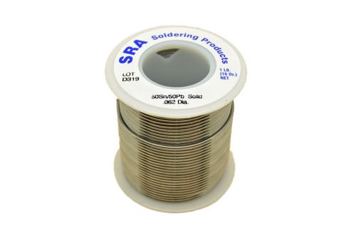 Solid core solder, 50/50 .062-inch, 1-pound spool for sale