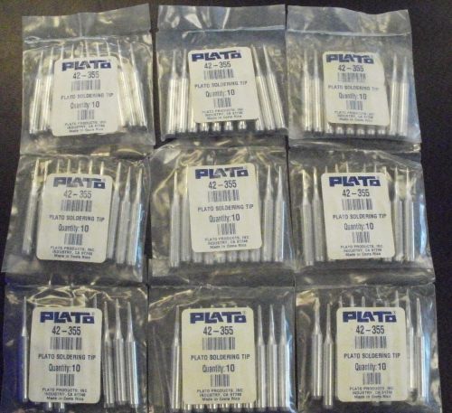 100 unopened ten packs of plato 42-355 soldering tips 1000 soldering tips total! for sale