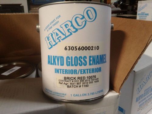 Harco alkyd gloss enamel brick red paint 1 gallon for sale