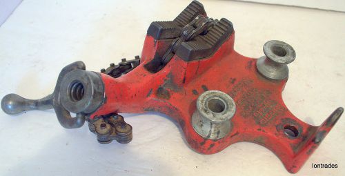 Used Ridgid BC-410 Chain Vise Pipe Bender Bench Top Tube Tools