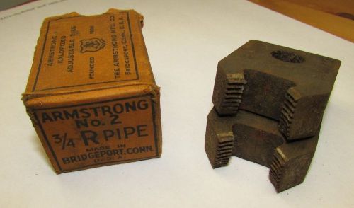 ARMSTRONG 3/4&#034; PIPE THREADER DIES NO 2 USA