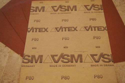 VSM Vitex Sanding Sheets Abrasive Material: Aluminum Oxide Grit: 80 (5-Pcs)