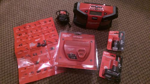 Milwaukee NEW M12 XC 4.0 battery XC 2.0 battery charger and used cordless radio
