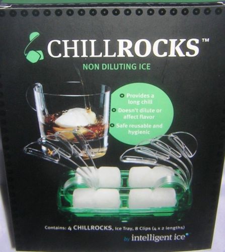 Chill Rocks by Intelligent Ice - Ice Alternative for Whiskey Home Bar Set of 4