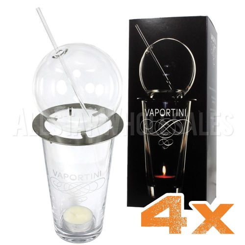 4x Vaportini Alcohol Spirit Vaporizer Complete Deluxe Kit Inhaler Vape - Clear