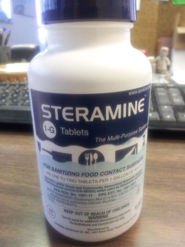 EDWARDS-COUNCILOR STERAMINE SANITIZING TABLETS ( ONE BOTTLE OF 150 TABLETS )