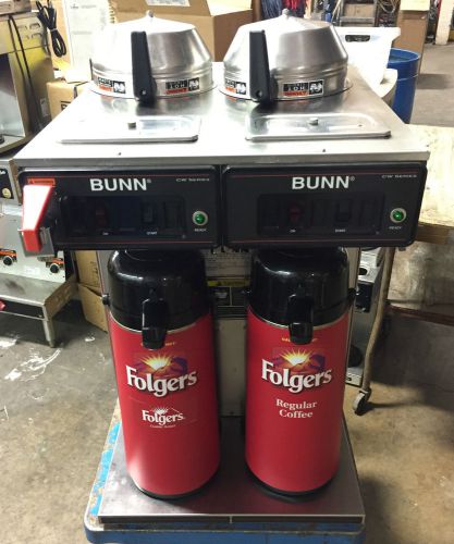 Bunn CWTF Twin APS Airpot Coffee Brewer Maker Machine w/ faucet &amp; dual pourover