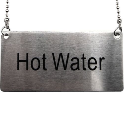 Stainless Steel Hanging Chain Hot Water Sign Label