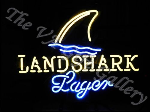 Landshark lager neon sign fin buffet party alcohol drink frat house beer 17x14 for sale