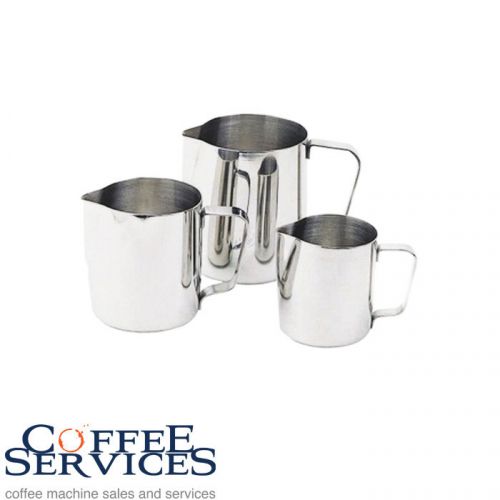 Stainless steel milk frothing jug for coffee machine for sale