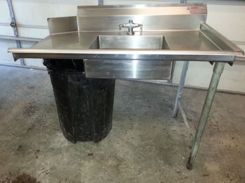 48&#034; Eagle Right Side Dish Warewasher S.S. Clean Sink Table w/ back splash