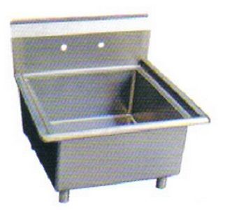 Stainless Steel 23&#034; X 30&#034; 1 Single One Compartment Sink NSF