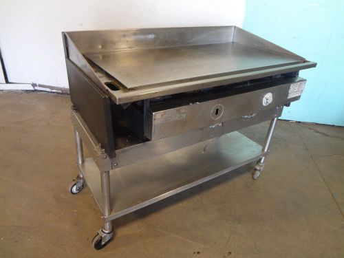&#034;keating&#034; hd commercial 48&#034; natural gas thermostatic controlled griddle w/stand for sale