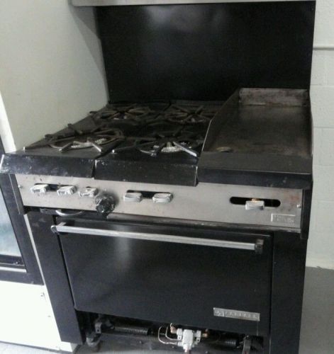 4 burner stove &amp; flat grill for sale
