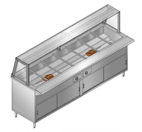 New restaurant stainless steel economical electric buffet table model pbts-8e for sale