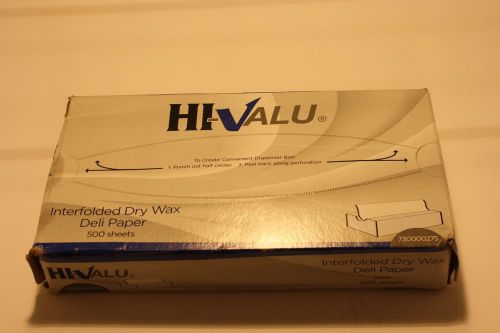 Hi-Valu Interfold Dry Wax Deli Paper 500 sheets