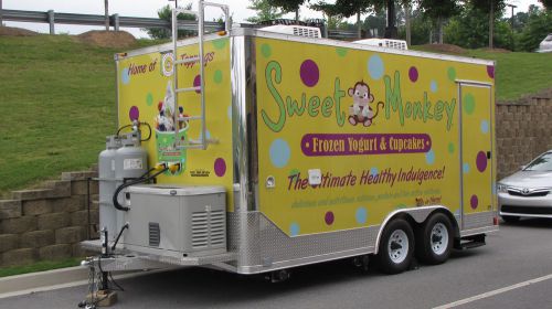 Concession frozen yogurt trailer mobile business no reserve auction for sale