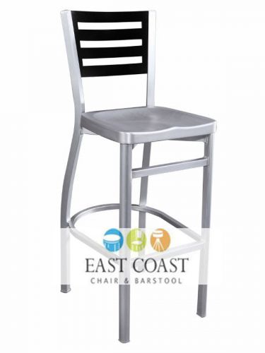 New outdoor aluminum bar stool with ladder back - shipyard collection for sale