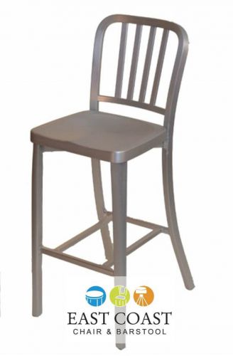 New shipyard collection outdoor aluminum vertical back restaurant bar stool for sale