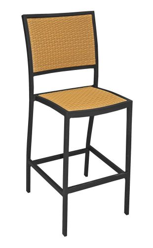 New Florida Seating Commercial Restaurant Outdoor Aluminum PE Weave Bar Stool