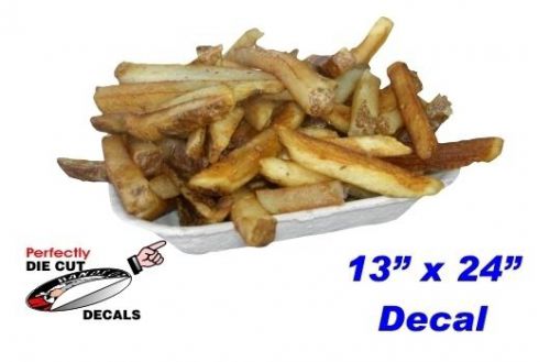 French fries in a tray 13&#039;&#039;x24&#039;&#039; decal for restaurant or carnival food trailer for sale
