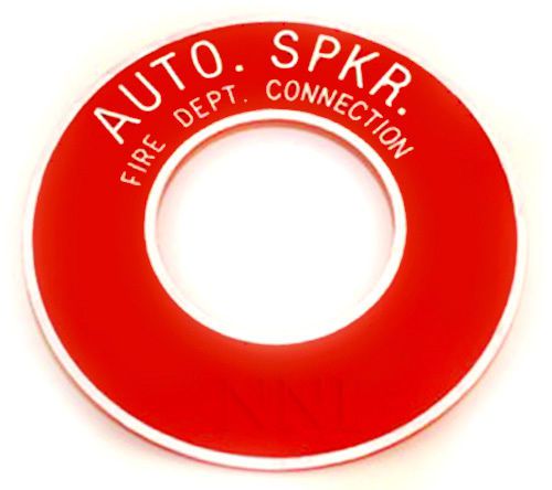 Fire Department Connection, FDC Aluminum Round Wall Plate 4&#034;IPS x 10&#034;OD
