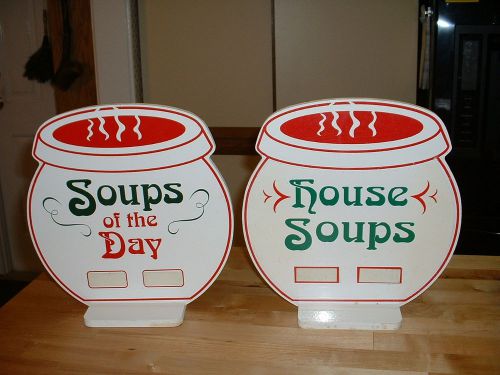 RESTAURANT EQUIPMENT-POS SIGNS FOR SOUP SALES