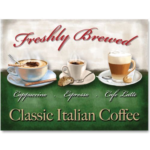 Classic Italian Coffee Metal Sign