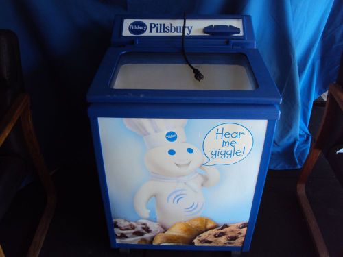 VINTAGE PILLSBURY DOUGHBOY BREAD THERMOELECTRICOOLER FRIDGE DISPLAY WORKING