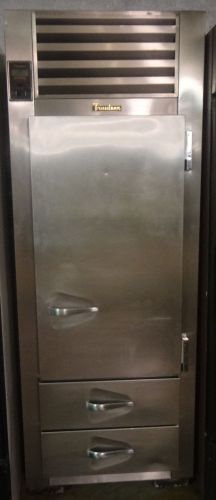 Traulsen Refrigerator With Two Fish File Drawers and Upper Door