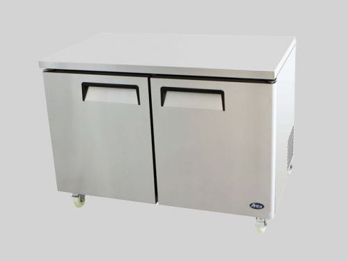 New 2 door under counter freezer 48&#034; stainless steel / atosa mgf8406 for sale