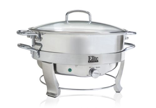 Elite by Maxi-Matic Platinum 5-qt. Stainless Steel Electric Chafing Dish