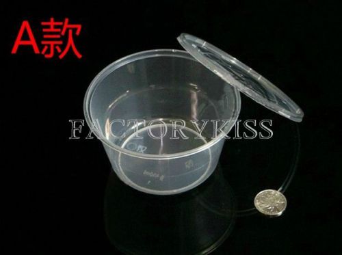 50xDisposable Clear Plastic 450ml Bowl With Lid Soup Cup Take Out Container FKS