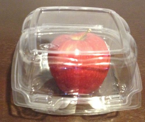 Disposable Food Container 6X6 Hinged Clamshell