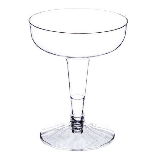 Fineline Settings Flairware Clear 4 oz. 2 Piece Old Fashioned Champagne Glass