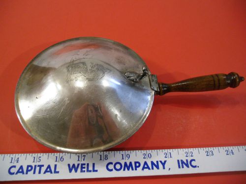 Vintage Silver Plated on Copper Dinner Table Crumber Wood Handle