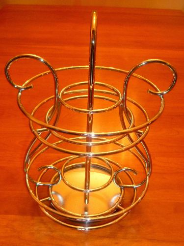 Large Chrome Restaurant Spinning Table Caddy