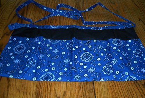 WAITRESS APRON BLUE BANDANA