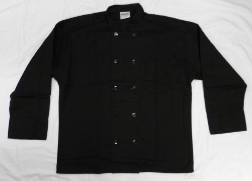 Uncommon threads 402 restaurant uniform chef coat jacket black xl new for sale