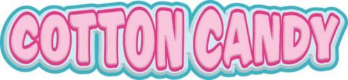 Cotton Candy Concession Decal 28&#034; Food Vinyl Letters