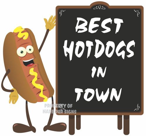 Best Hot Dogs in Town Decal 14&#034; HotDogs Concession Food Truck Cart Vinyl Sticker