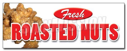 12&#034; ROASTED NUTS DECAL sticker fresh hot  stand peanuts chestnut almonds walnuts