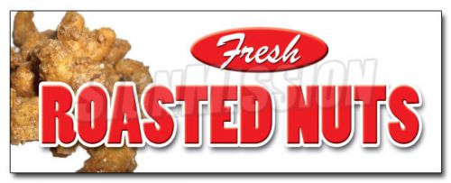 12&#034; ROASTED NUTS DECAL sticker fresh hot  stand peanuts chestnut almonds walnuts