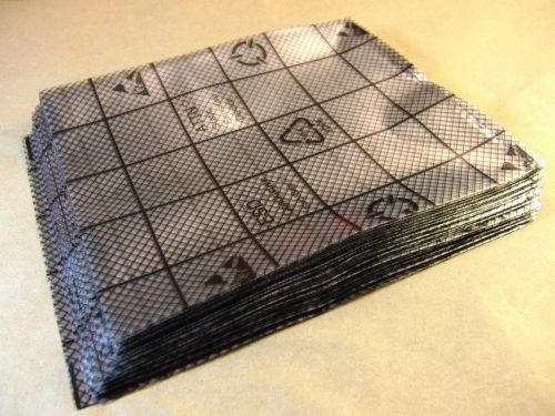 Lot of 100 - Conductive Anti-Static Grid 2-mil heat seal-able ESD BAG 6X7 6&#034;X7&#034;