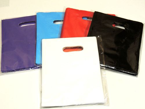50 -6x8  multi color combo, plastic merchandise, retail, party bags w/handles for sale