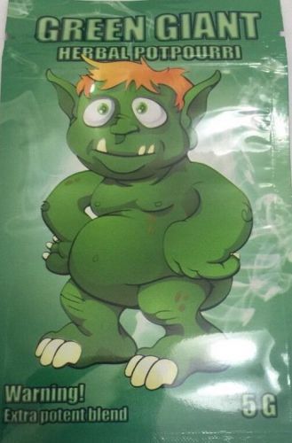 100 Green Giant 5g EMPTY** mylar ziplock bags (good for crafts incense jewelry)