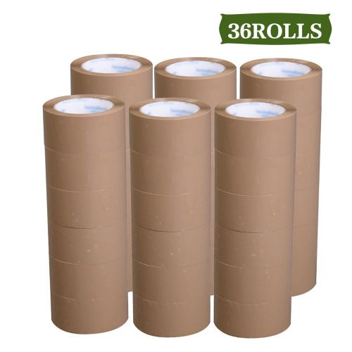 36 Rolls Box Carton Sealing Packing Packaging Tape 2&#034;x110 Yards(330&#039; ft) Brown