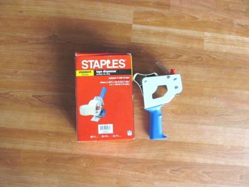 Staples unused packing tape dispenser pistol grip in box no tape included for sale