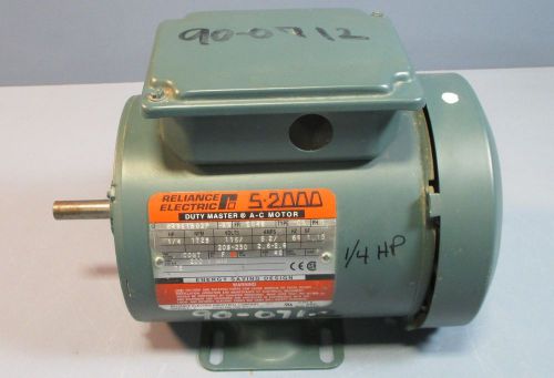 Reliance Electric S-2000 C48S1502P Motor 1/4 HP, 1725 RPM, 1 Ph, EC48 Frame Used